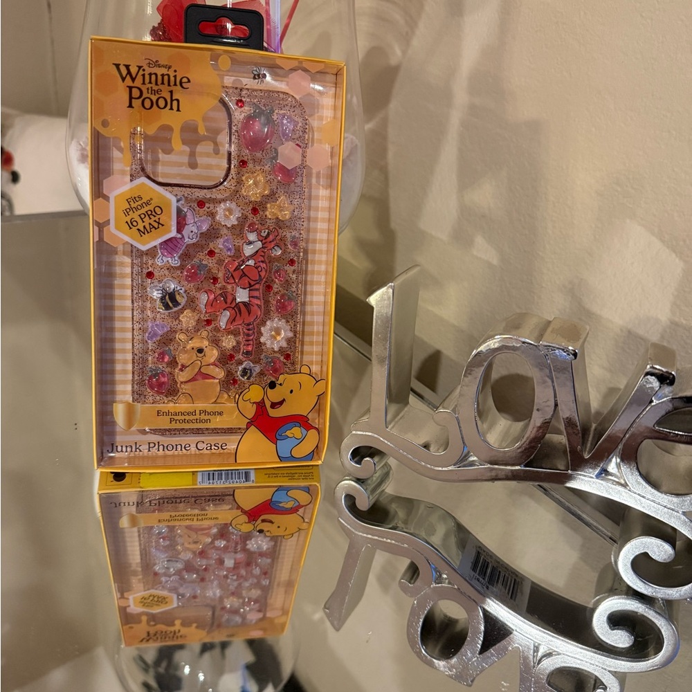 Disney Winnie the Pooh Pink and Yellow iPhone 16 pro Max Case